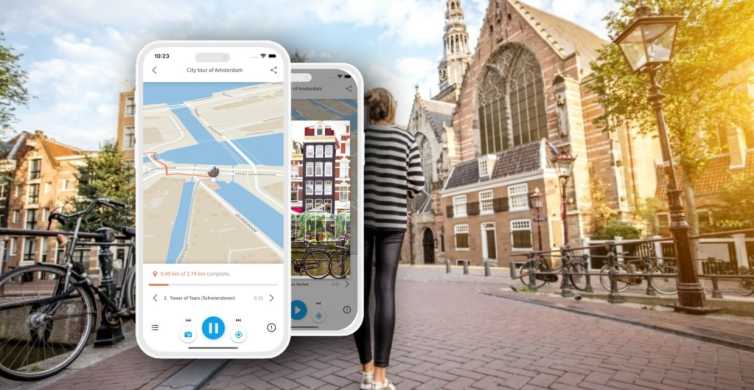 Amsterdamas pilsētas apskate: audio gida lietotne viedtālrunī