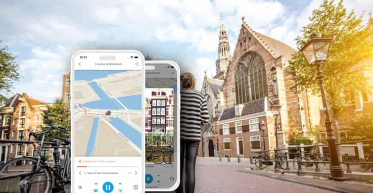 Amsterdamas pilsētas apskate: audio gida lietotne viedtālrunī