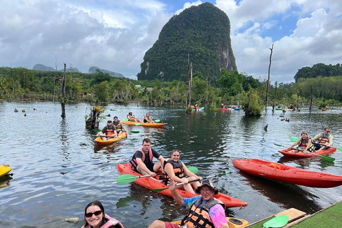 Krabi: Klong Root Kajak Aussichtspunkt, Fischfütterung und mehrProgramm D: Kajakfahren, Fischfütterung und Elefantenbad