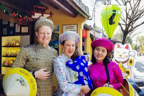 Hoi An Cyclo Tour in Vietnamese traditionele Ao DaiGroepstour (maximaal 15 personen per groep)