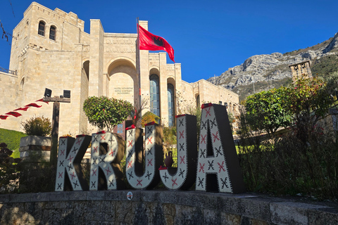 From Tirana/Golem/Durres: Kruja, Bazaar, Sari Salltik Tour Tour with pickup from Tirana