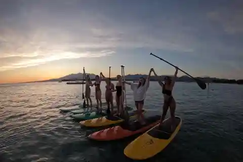 Gili sunrise stand-up paddle boarding (drone photoshoot)