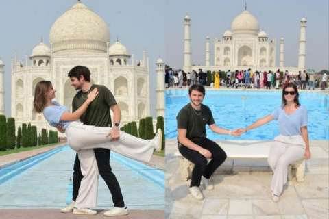 From Delhi: Taj Mahal Sunrise Tour & Agra Fort Visit AC Car, Guide, and Entry Fees