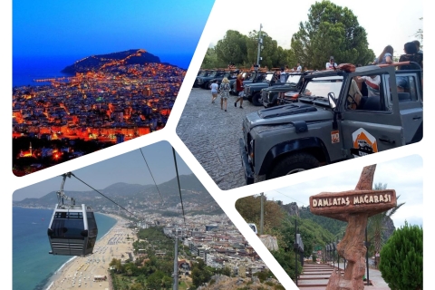 Ciudad de Alanya : Excursión en Jeep, Teleférico y Lugares Destacados de la Ciudad