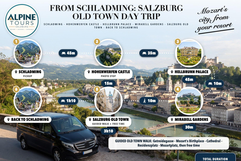 From Schladming: Private Salzburg Old Town Day Trip