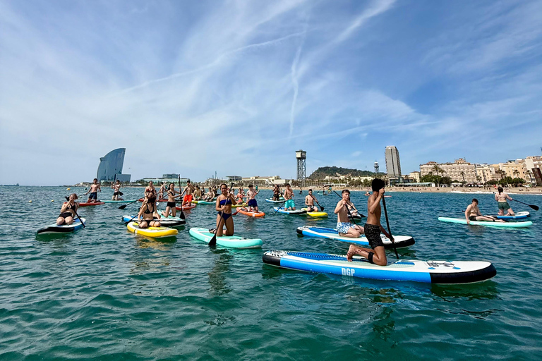 Barcelona: Sunset Paddle Surfing Session + Instructor + Photos Barcelona: Sunset Paddle Surf Outing + Instructor + Photos