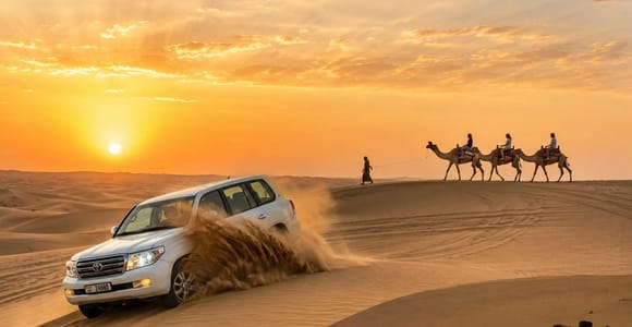 Qatar: Desert Safari with Camel Ride & Coastal Views