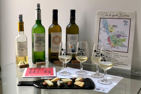 Vini di Bordeaux: lezione di degustazione con 4 vini bianchi e formaggio