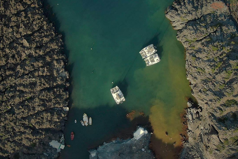 Santorini Catamaran Tour for Cruise Travelers SKIP CABLE CAR