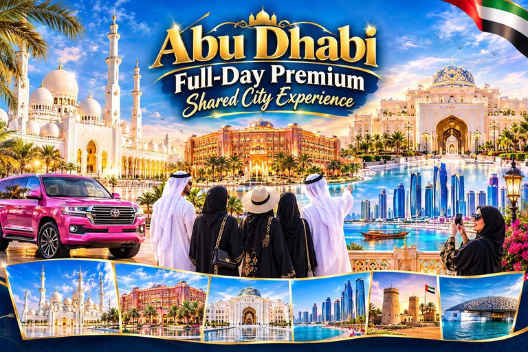 From Dubai: Abu Dhabi Full-Day Tour with Hotel Pickup Dubai:Abudhabi Highlights Shared Tour With Emirates Palace