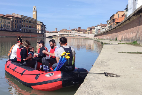 Pisa: excursión en balsa con aperitivo