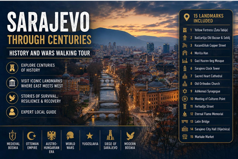Sarajevo through centuries: History and Wars Walking Tour