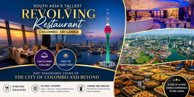 Colombo: Lotus Tower Revolving Restaurant Buffet Meal