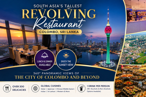 Colombo: Lotus Tower Revolving Restaurant Buffet Meal