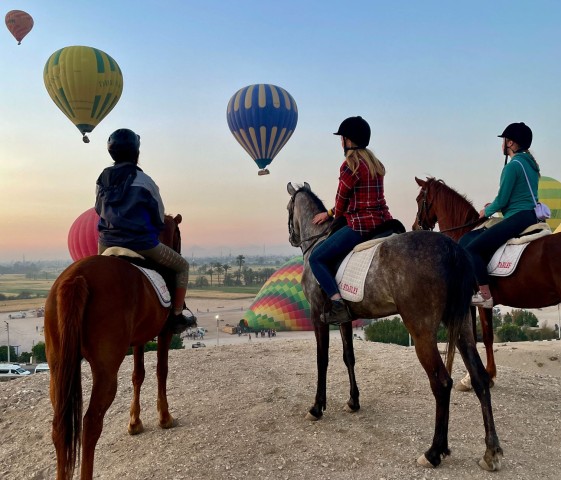 Visit Cappadocia Horse Riding with Balloons Above at Sunrise in Cappadocia