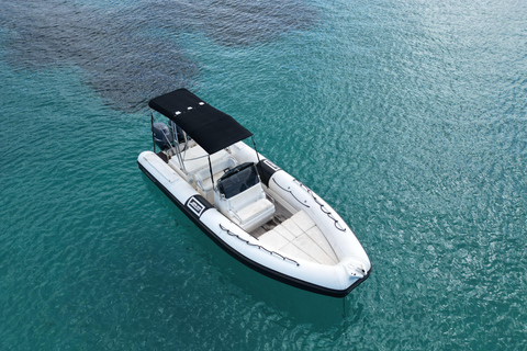 San Antonio: Experiência em barco privado, com paddle surf e snorkelSan Antonio: Experiência de barco privado com paddle surf e mergulho com snorkel