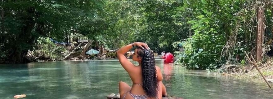 Montego Bay : Rafting privé en bambou avec massage à la pierre calcaire