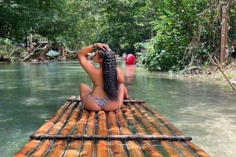 Montego Bay : Rafting privé en bambou avec massage au calcaire