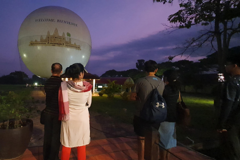 Passeio de balão em Angkor ao nascer ou ao pôr do sol e traslado de ida e volta