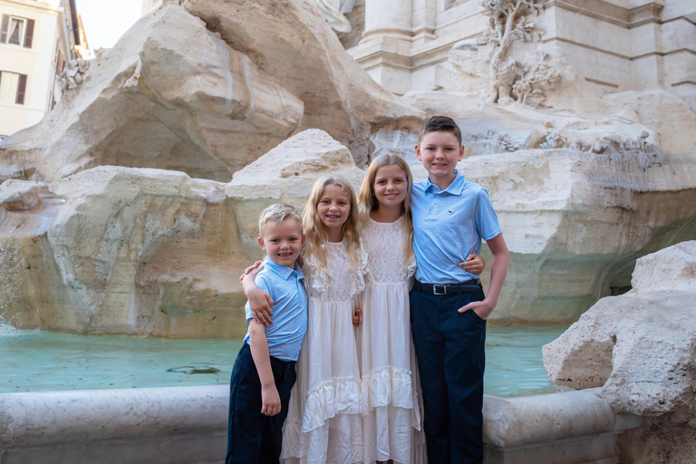 Rome: Private Editorial Shoot at Trevi Fountain or Colosseum Early Morning Trevi Fountain: 30-Minute Private Shoot