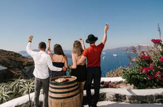 Santorini: tour de cata de vino en 3 bodegas con traslado