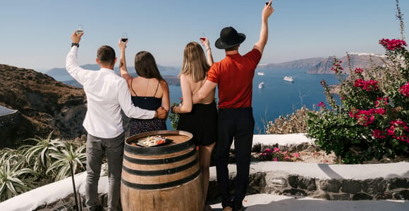 Santorini: Wine Tasting Tour to 3 Wineries with Transfer