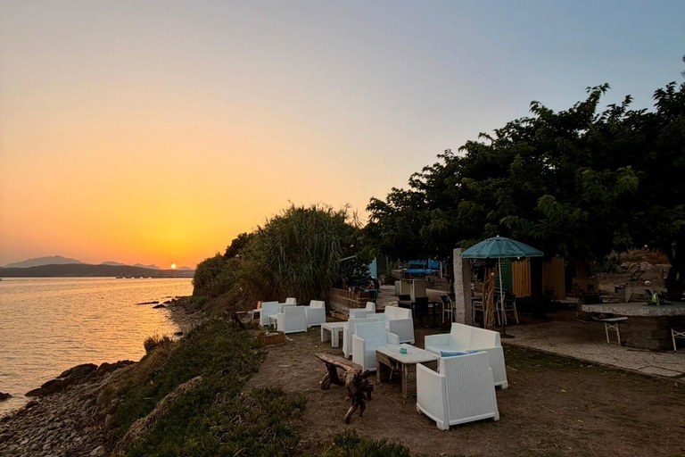 Golfo Aranci: transparent or traditional kayak, dolphins, and aperitif Sunset Tour in a Traditional Kayak with Aperitivo and Dolphins