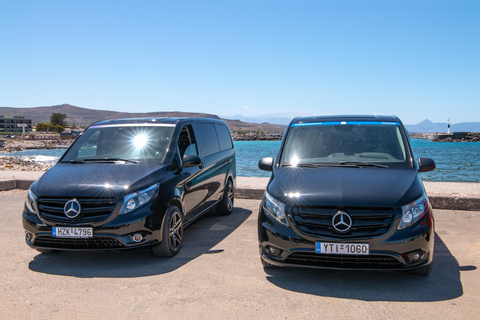 Traslado al aeropuerto y puerto de Heraklion a / desde la ciudad de Chania