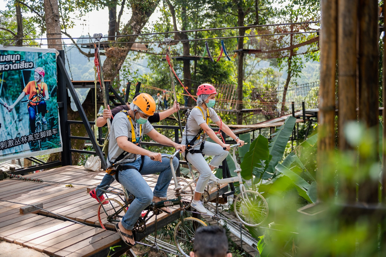 Chiang Mai: Pongyang Jungle Coaster and Zip Line Tour Package A + Transfer