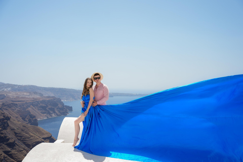 Santorini: Flying Dress Photo Shoot with Elena Art