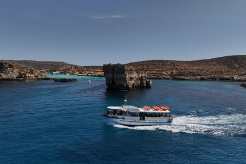 Malta: Tur och retur färja till Comino Blue Lagoon med/Gozo-alternativFrån Marfa: Marfa-Comino Blå lagunen-Marfa