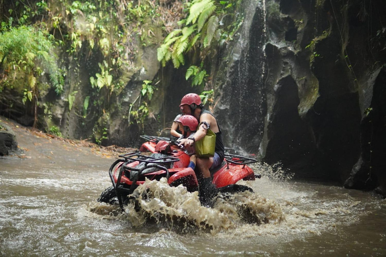 Ubud ATV through River, Cave, Waterfall & Rafting Package Rafting without Shuttle ( Optional with SHUTTLE AVAILABLE )