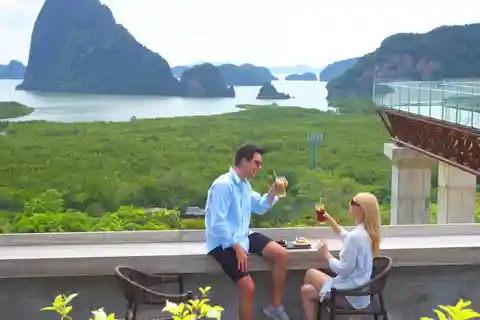 Phuket Zonsondergang Diner Skywalk met prachtig uitzicht op Phang Nga