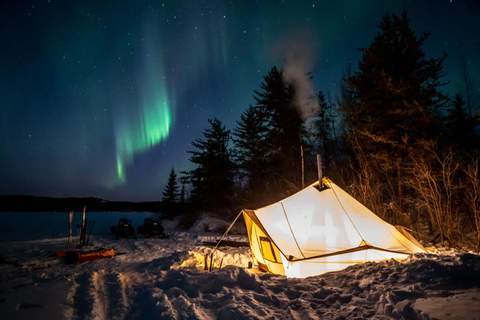 2-Day Winter Camping with Northern Lights RV-Motorhome Tour