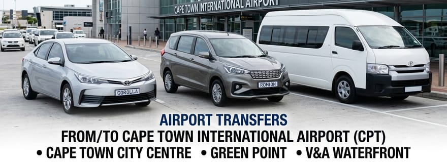Cidade do Cabo: (CPT) Transfer Particular de ou para o Aeroporto