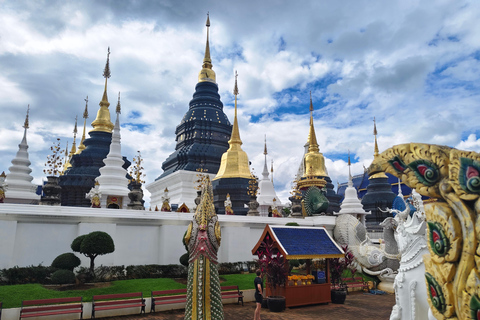 Chiang Mai: Sticky Waterfalls, Blue Pink Temple, and Cycling Chiang Mai: Sticky Waterfalls, Blue Pink Temple, and Market