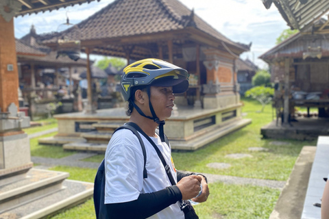 Ubud: Downhill-cykeltur med risfält, vulkan och måltidPrivat grupp