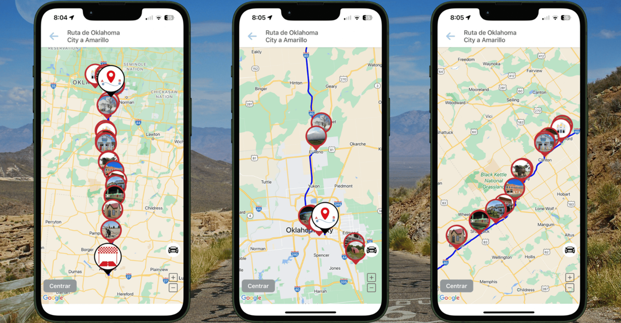 App Sell Drive Road маршрут 66 Оклахома Амарилло - Housity