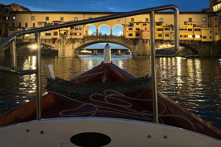 Florence: Historical Walk and Private Boat Tour with Wine