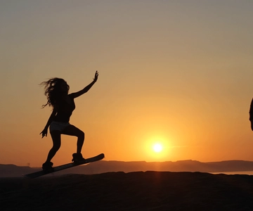 From Agadir/Taghazout: Group Desert Sandboarding Adventure