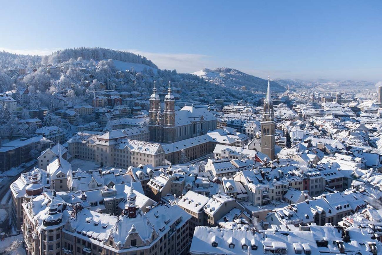 Von Basel: Säntis, St. Gallen Altstadt UNESCO Bibliothek