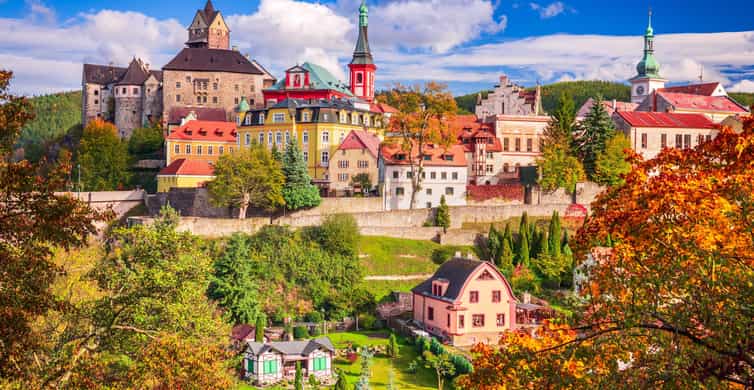 Karlsbad und Burg Loket