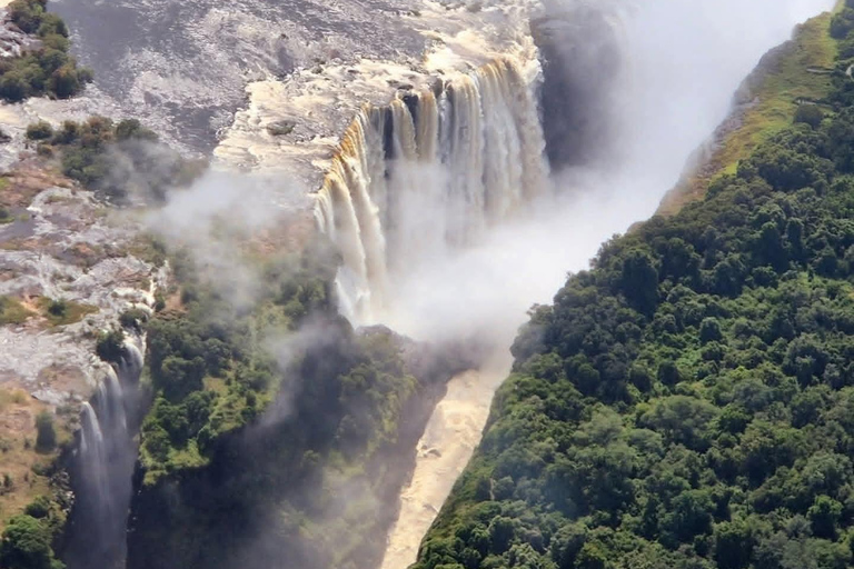 From Livingstone: Victoria Falls Tour with Helicopter Flight