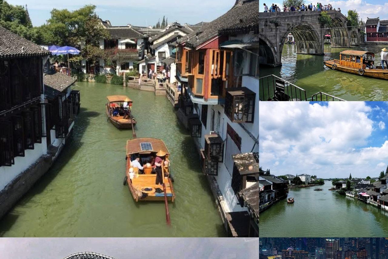 Szanghaj: wodne miasteczko Zhujiajiao, Tianzifang i wieża Shanghai TowerShanghai: Zhujiajiao Water Town, Tianzifang &amp; Shanghai Tower