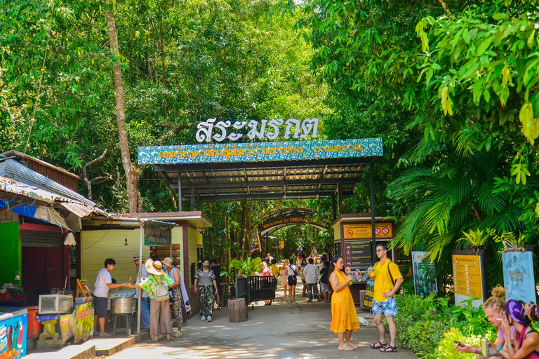 Escapade privée à Krabi : Piscine d'émeraude, sources d'eau chaude et grotte du tigreFourgon privé