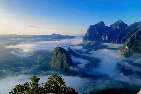 Overnachting Camping Bij nong khiaw uitkijkpunt, 360 uitzicht