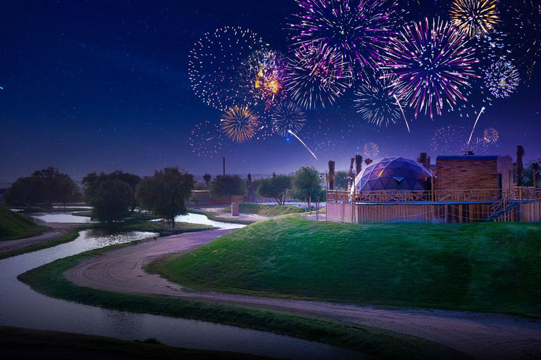 迪拜：Al Marmoom 的除夕庆祝活动和烧烤晚餐迪拜：在阿尔马穆姆庆祝除夕夜和烧烤晚餐