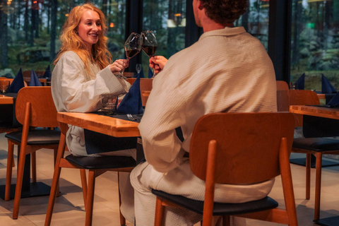 Bathrobe Spa Dinner: sauna, hot lagoon pool & Nordic dinner Summer:Arctic spa with Bathrobe Dinner
