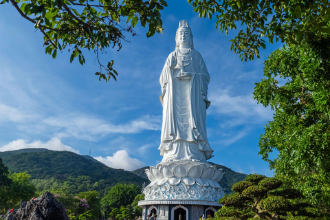 Linh Ung Pagoda & Marble Moutain Cave with Dragon Fire Show