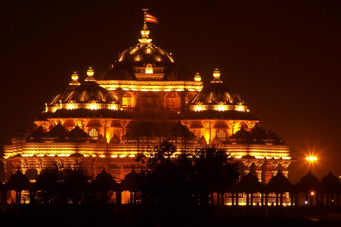 New Delhi: Akshardham Tentoonstelling, Licht- en Watershow TourAkshardham Tempel met licht- en watershow